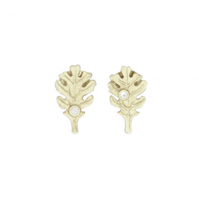 Lotta Jewellery örhänge Tiny oak leaf