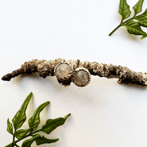 Lotta Jewellery Silver Frost Fern - Örhängen i brons