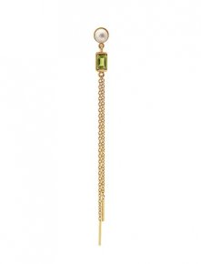 Heiring Pearl No. 4 Peridot - Örhänge i förgyllt silver