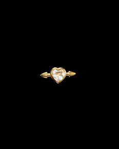 MARIA NILSDOTTER Pierced Heart Clear quartz Studs - Örhänge i silver