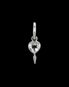 MARIA NILSDOTTER Single Love Clear quartz - Örhänge i silver