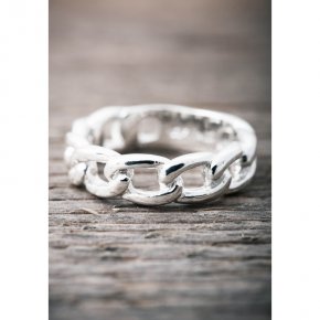 Faith Kedjelänk bred - Ring i silver