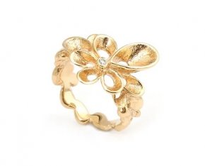 Per Borup Design Violina Mellan - Ring i guld med diamant
