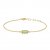 Heiring Square Peridot - Armband i förgyllt silver