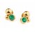 SÄGEN Solar Golden Collection Emerald - Örhängen i stål