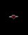 MARIA NILSDOTTER Pierced Heart Garnet Studs - Örhänge i silver