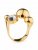 SIGRÉN Solar Golden Collection Crystal clear - Ring i stål