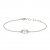 Heiring Square Bracelet - Armband i silver med vit topas