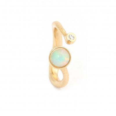 guldring dansk design per borup opal diamant