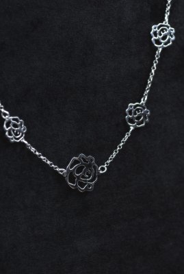 Flower Power Collier - Halsband i silver