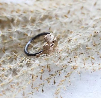 Lotta Jewellry Maya Ginkgo - Ring i silver/14K
