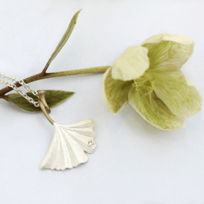 ginkgo blad halsband lotta jewellery
