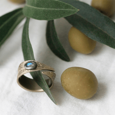 Lotta Jewellery Korfu Olive - Ring i brons
