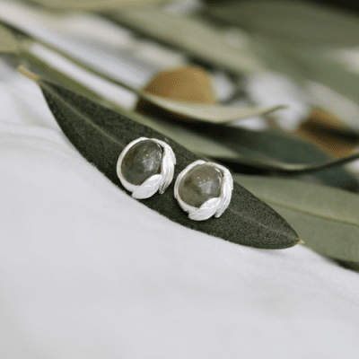 Lotta Jewellery Mykonos Olive - Örhängen i silver