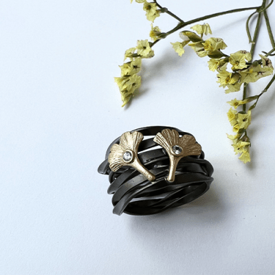 Lotta Jewellery Ginkgo Biloba - Ring i brons