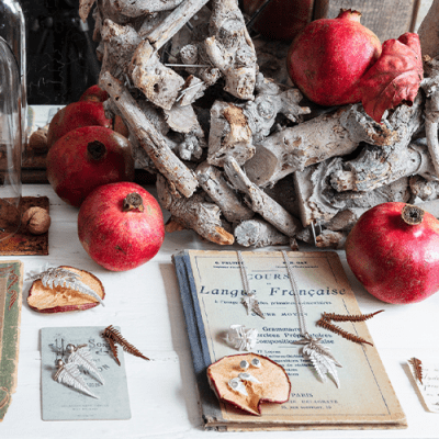 örhängen ormbunke naturinspiration labradorit