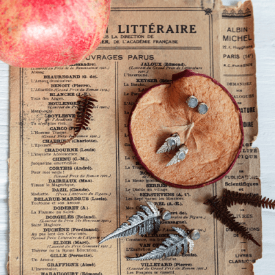 örhängen ormbunke naturinspiration labradorit