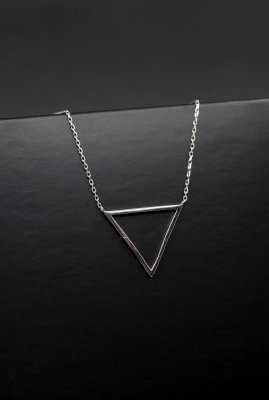 Collier triangel - Halsband i silver