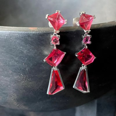 SIGRÉN Prisma Fucsia Gala - Örhängen i silver