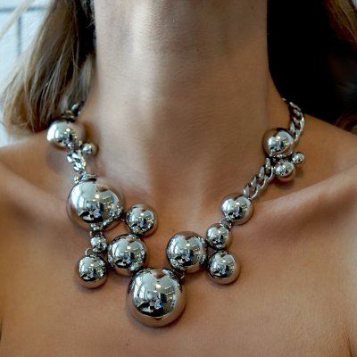 SIGRÉN Solar Collection - Statement halsband i stål