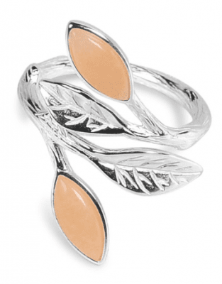 A.BRASK Blooming spring - Ring i silver med färgsten