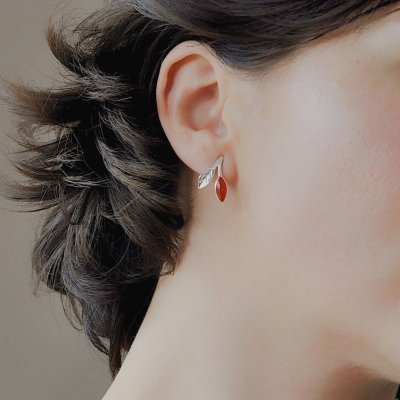 Blooming spring earing silver