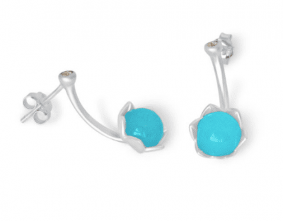 peony earring trukis silver