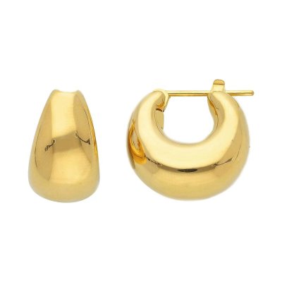 Catwalk Jewellery - Doserad chunky creol i guld