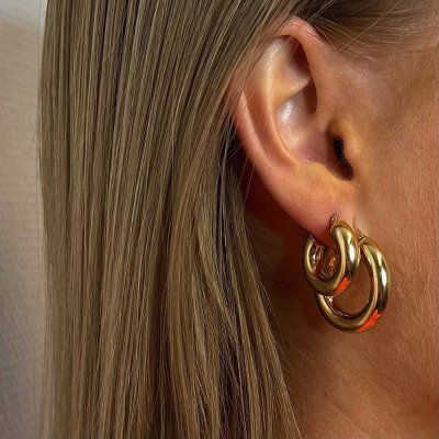 Catwalk Jewellery - Chunky creol i guld