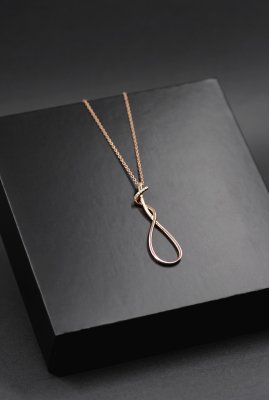 Ögla med stenar - Halsband i förgyllt silver