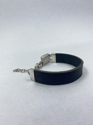SIGRÉN Tärnsjö/Pinstripe - Läderarmband med porslinsmotiv