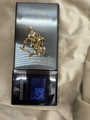 1990-tal - Collier i guld med pärlor