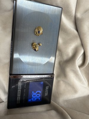 1990-tal - Ola Gorie - Örhängen i guld med iolit