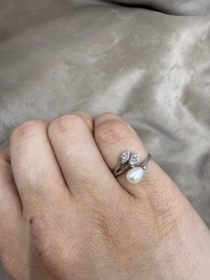 1990-tal - Victor Janson - Ring i vitguld med pärla