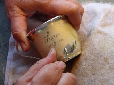 Th. Marthinsen - Barnmugg i äkta silver