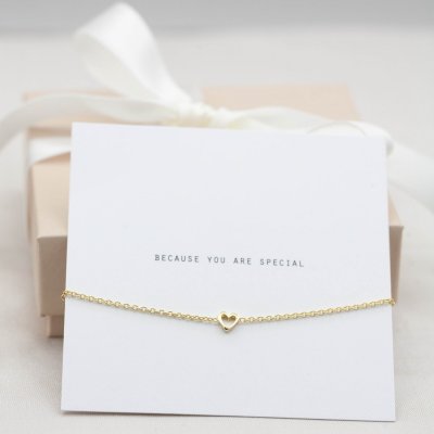 by Faith Minihjärta - Armband i förgyllt silver