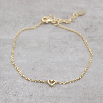 by Faith Minihjärta - Armband i förgyllt silver