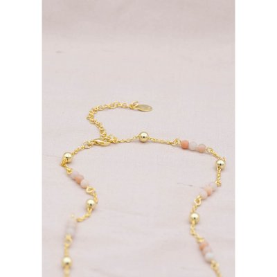 by Faith Strength & Happiness - Halsband i förgyllt silver med karneol