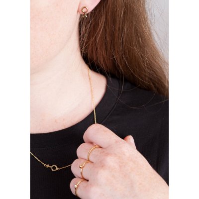925 by Faith Örhängen silver guld kvinnosymbol