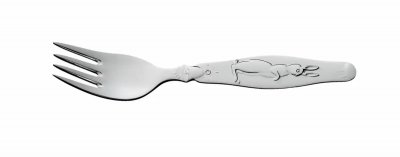 TH. Marthinsen Hare - Gåvoset med silverbestick och skallra