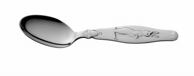 TH. Marthinsen Hare - Gåvoset med silverbestick och skallra
