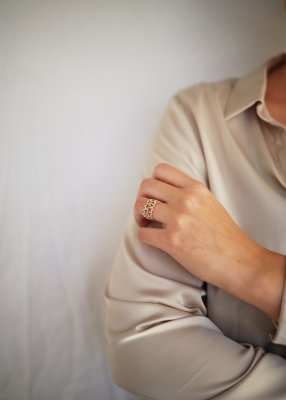 per borup design hearts bred ring guld