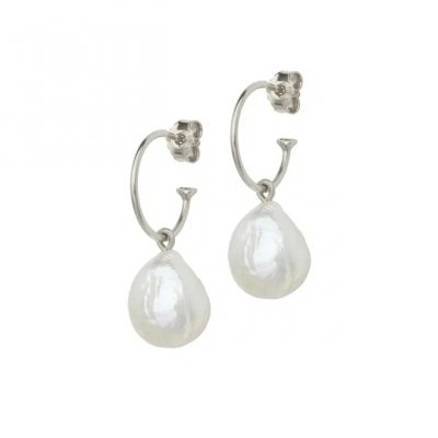 Heiring Baroque Pearl Creol - Creoler i silver