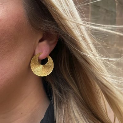 Heiring Dream Catcher Medium - Örhängen i förgyllt silver