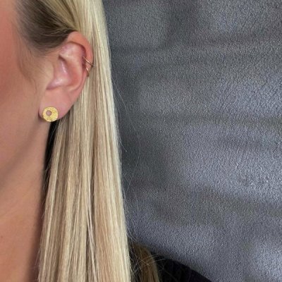 Heiring Dream catcher Mini - Örhängen i förgyllt silver