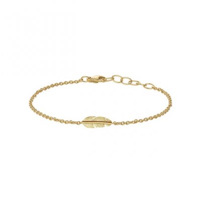 Heiring Feather mini - Armband i förgyllt silver