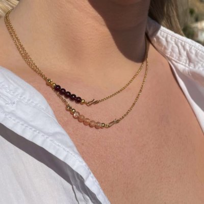 Heiring Multisize - Topp till armring/kedja Granat