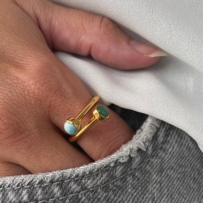 Heiring Horizon Red mix - Ring i silver