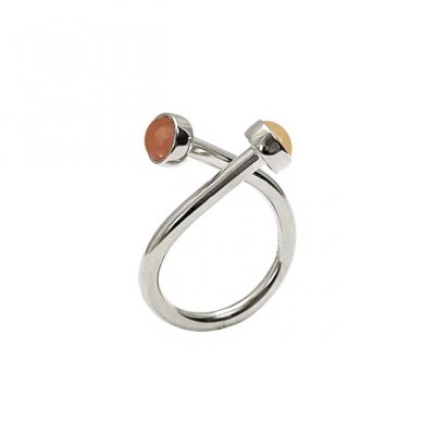 Heiring Horizon Red mix - Ring i silver