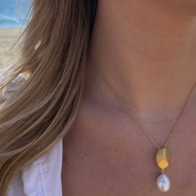 Heiring Noria Baroque Pearl - Hängsmycke i förgyllt silver